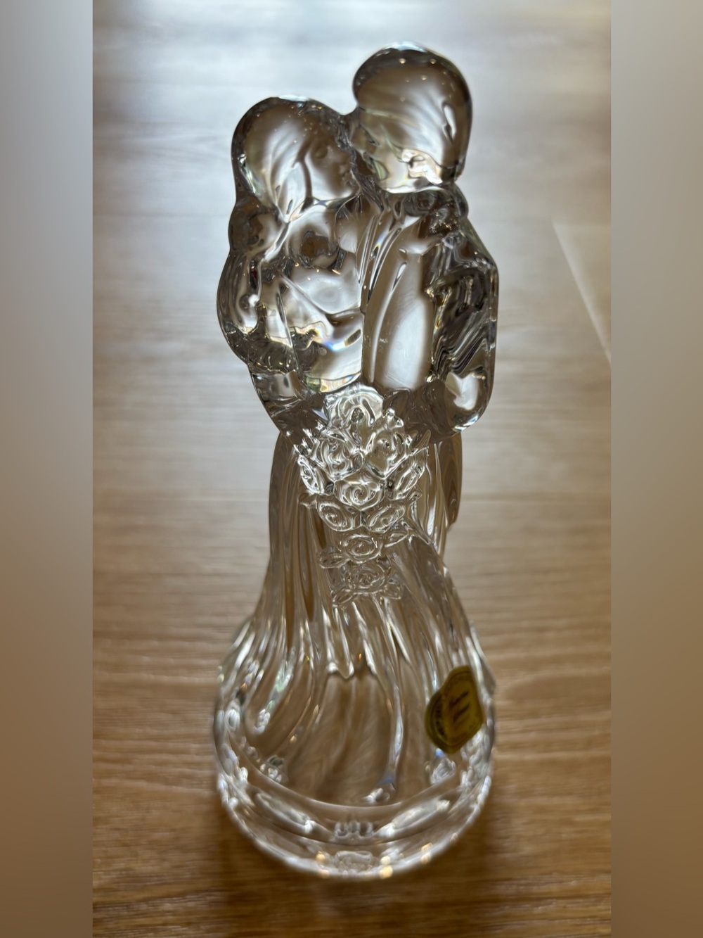 Princess House Clear Glass Bride Figurine with Bouquet